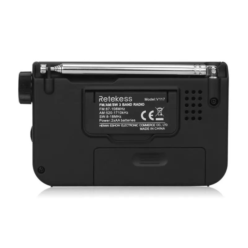 

Pocket Battery Powered FM/AM Radio Personal Manual Radio With Earphone Jack And LED Light