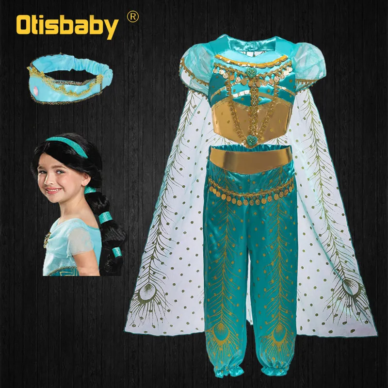 Костюм жасмин для девочек; платье принцессы; детская одежда; детские маскарадные костюмы; традиционная одежда для девочек в арабском стиле - Цвет: C