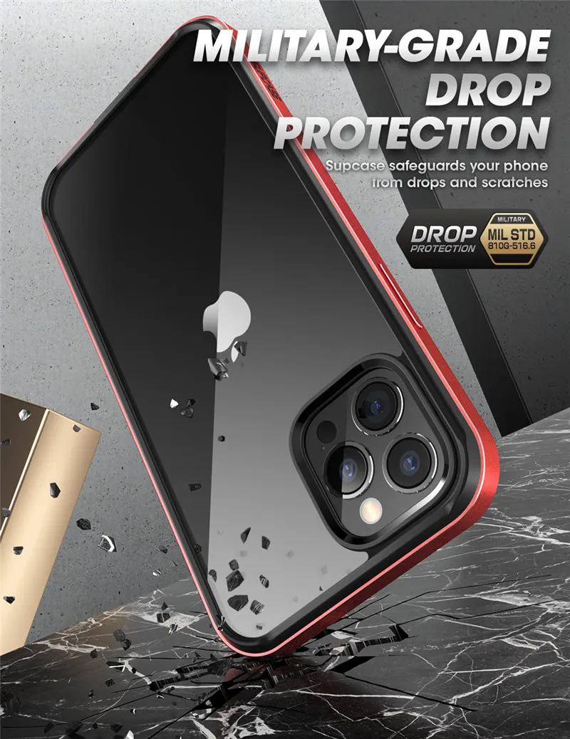 case iphone 12 pro max SUPCASE For iPhone 12 Pro Max Case 6.7 inch (2020) UB Edge Slim Frame Case Cover with TPU Inner Bumper & Transparent Back iphone 12 pro max wallet case