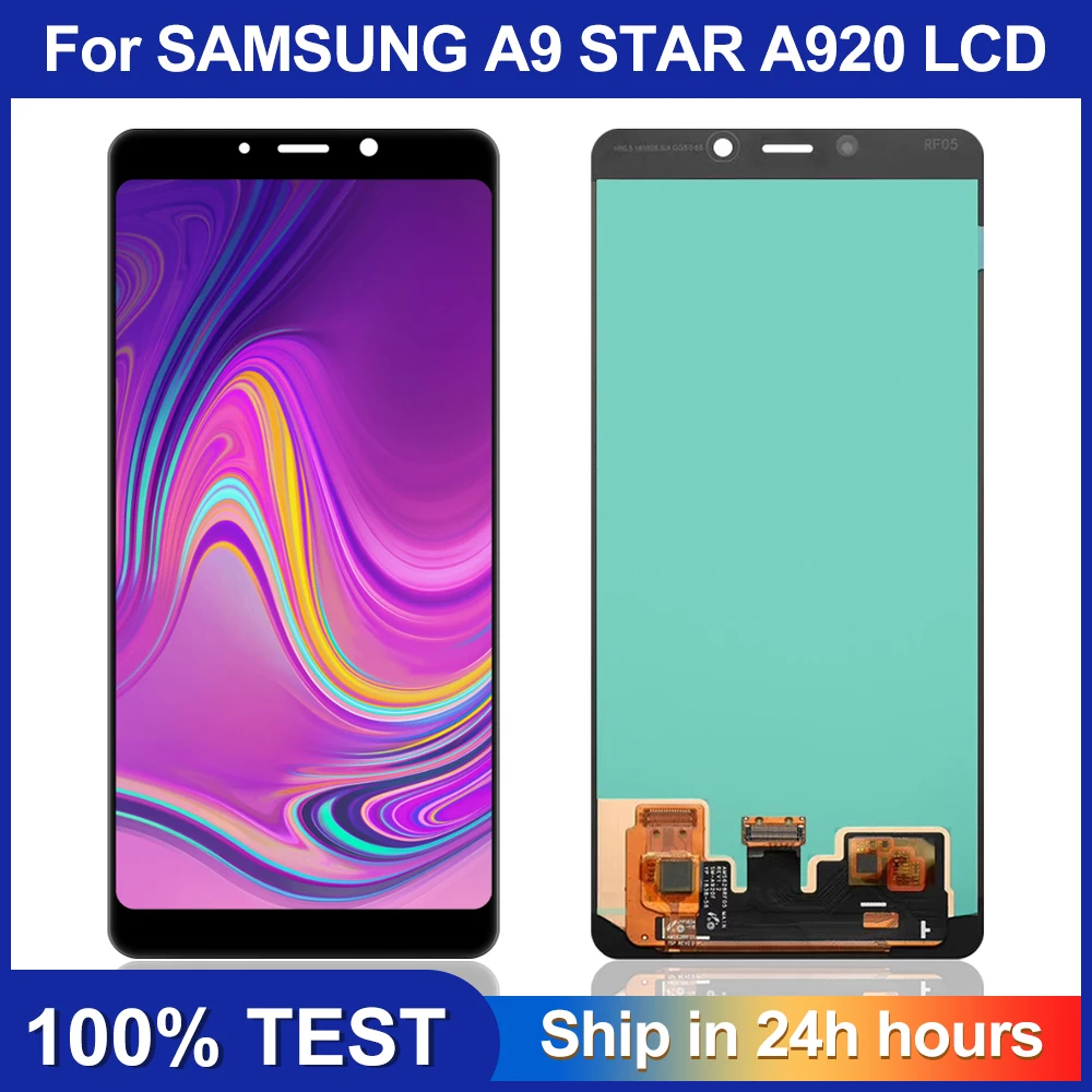ЖК дисплей AMOLED 6 3 дюйма для SAMSUNG Galaxy A9 2018 сенсорный экран A920 A9S Star Pro SM A920F/DS A920F