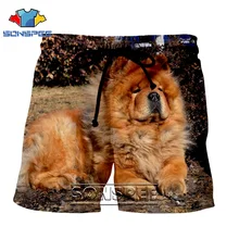 Модные шорты в стиле панк с изображением животных, собак, чау, чау, повседневные, аниме, мужские, женские, рок, для отдыха, уличная рубашка, спортивные, Harajuku, пляжные тренировочные брюки