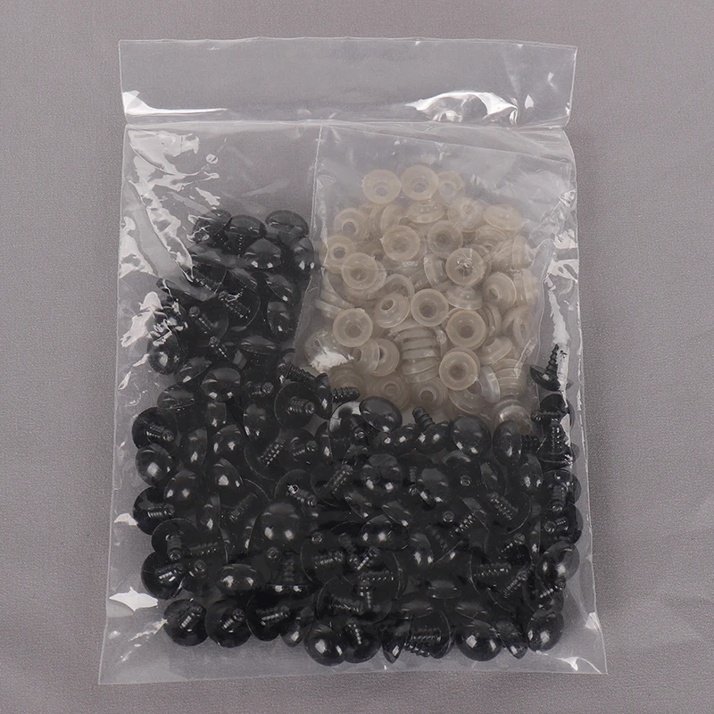 100pcs Doll Accessories Black Plastic Crafts Safety Eyes Amigurumi