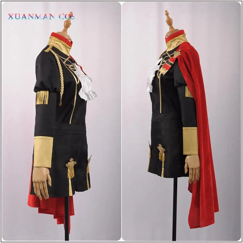 Fire Emblem: Three Houses Edelgard Cool Turtleneck Jacket Shorts Red Short Cloak Stocking Cosplay Costume image 3