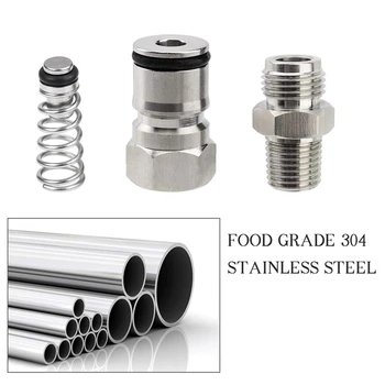 

New 1/4 Inch Male Npt Hex Nipple Gas Ball Lock Post with Poppers Ball Lock Adapter for Brewing Beer