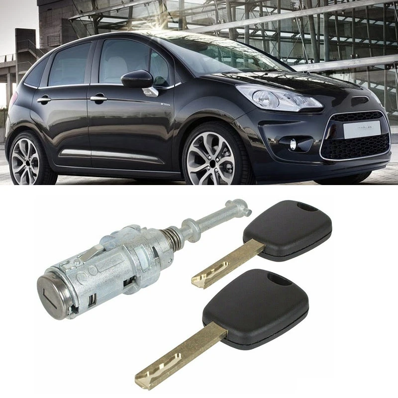 Автомобильный Замок передней левой двери для Citroen C2 C3 2002-2010 с 2 ключами 9170T9 9170W9 9170T5