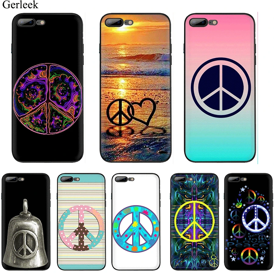 

Peace New symbols Phone Case Cover for iPhone 11 Pro X XS XR Max iPhone 7 8 6 6s Plus 5 5S SE Cute
