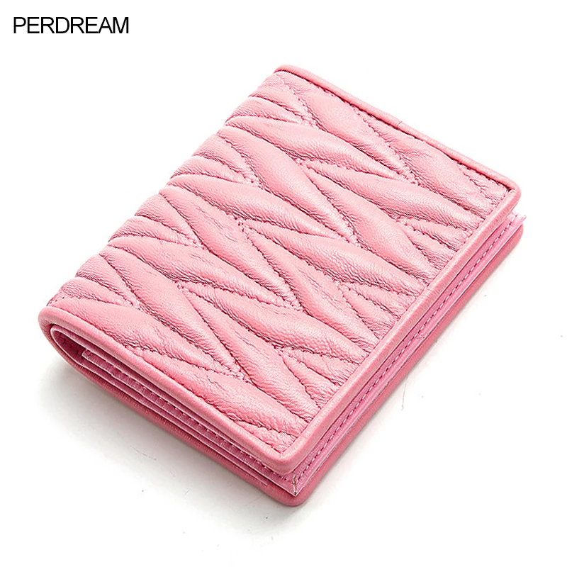 

Simple and stylish ladies wallet sweet ladies wallet fold sheepskin coin purse