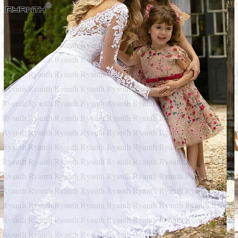 Vestidos de novia дешево Vestido de noiva 2019 Новое кружевное свадебное платье с длинными рукавами на заказ