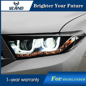 

Car Styling Headlights For Toyota Highlander 2012-2016 Retrofit HID Projector Headlights Assembly Bi-Xenon Lens Double Beam HID