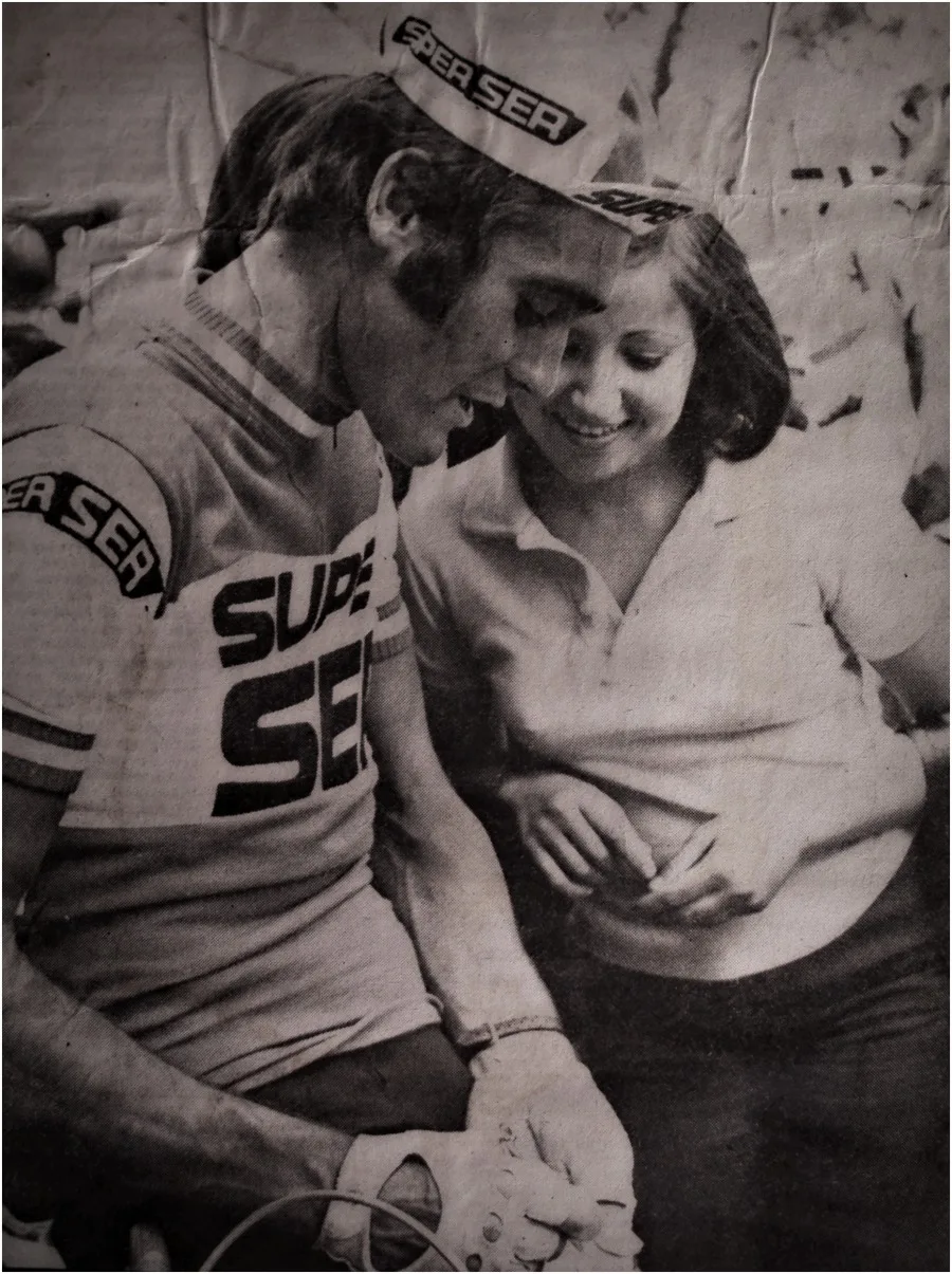 Велосипед для езды на велосипеде 1975 фото EDDY MERCKX Классические холщовые картины