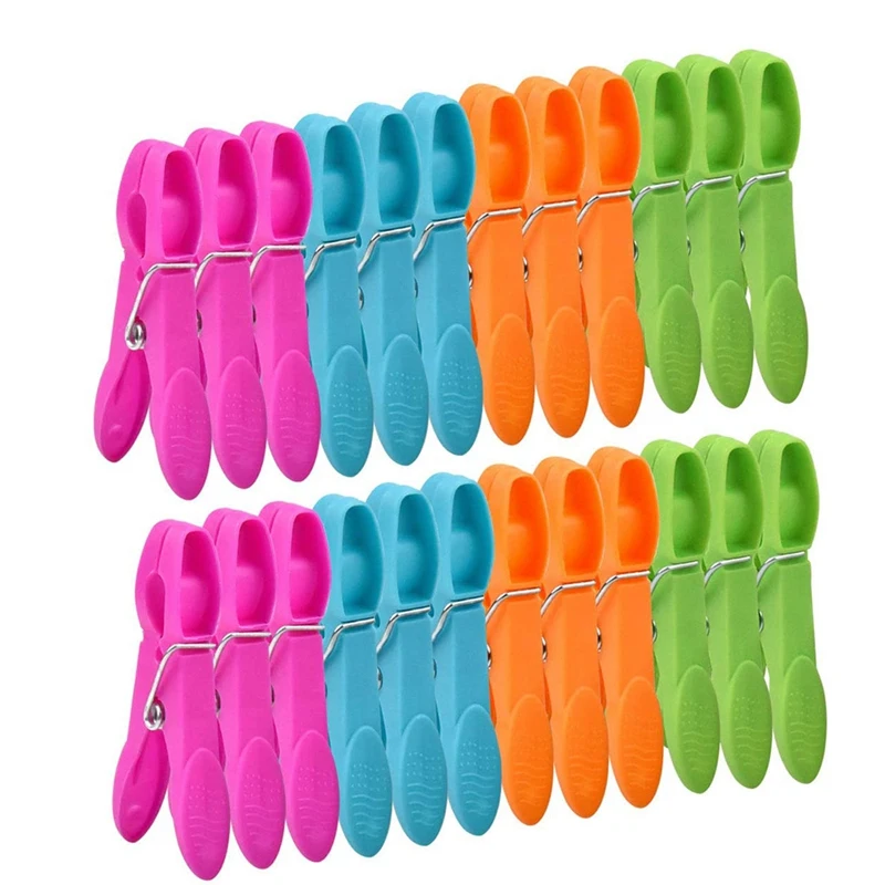 96Pcs Powerful Clothes Pegs Colorful Plastic Clothespin Windproof Laundry For Home Supplies Underwears | Дом и сад
