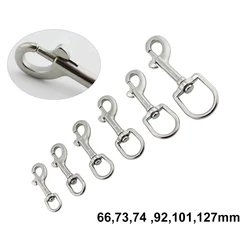 66/73/84/92/100/127 mm swivel hooks single-ended bolt hooks (6 or 5 or 4 pcs) 316 stainless steel diving clip swivel clips