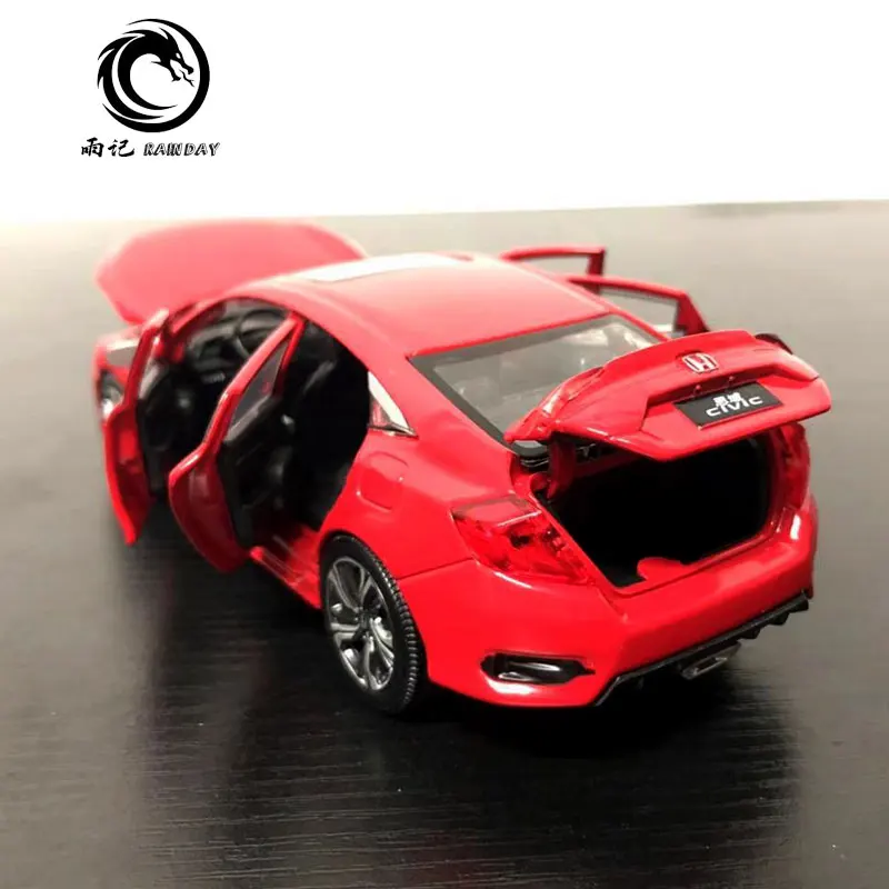 3 шт./партия JK 1/32 масштабная модель автомобиля игрушки Япония Honda Civic звук и свет литья под давлением Металл тянет назад модель автомобиля игрушка