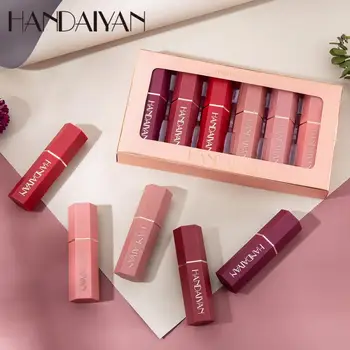 

HANDAIYAN 6 Colors Set matte lipstick makeup maquiagem Long lasting maquillaje lips make up waterproof maquillage lipstick set