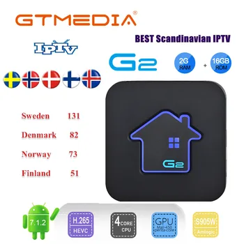 

GTmedia G2 Smart TV Box+1 Year PRO IPTV Code Android7.1 Set Top Box 2.4G Wifi 4K HDR French Arbic UK Media Player IPTV Boxes