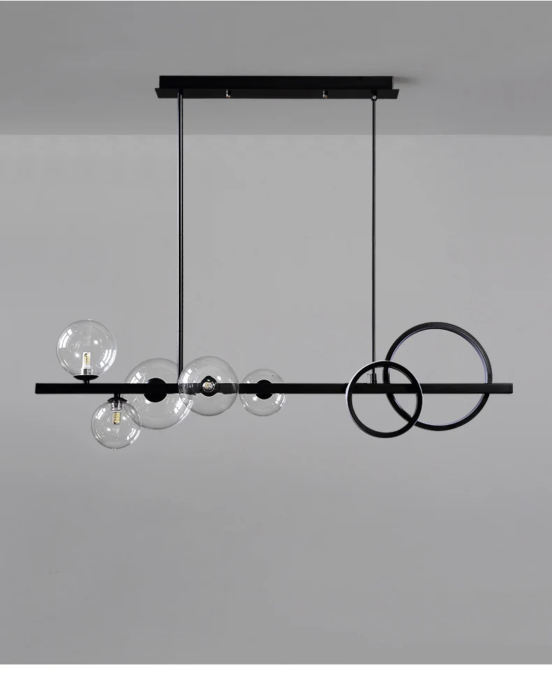 Nordic minimalista restaurante lâmpada barra criativa feijão mágico bolha de vidro lustre