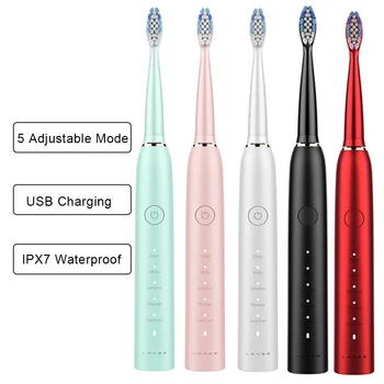 

Electric Toothbrush USB Rechargeable Tooth Brushes Adult Waterproof Sonic Toothbrush Couple Portable Teeth Clean Brush