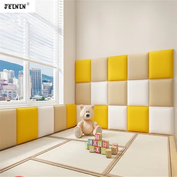 

Solid color headboard soft bag self-adhesive cofferdam anti-collision soft wall sticker bedside table back tatami wall sticker