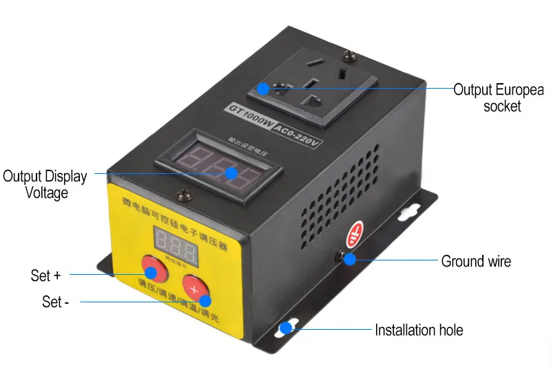 Регулятор напряжения 220 В 10000 Вт SCR Электронный диммер термостат регулятор температуры и скорости
