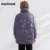 Aachoae Pure Winter Легкий пуховик Женский толстый Теплый Летучая Мышь С Длинным Рукавом Свободный Карман Doudoune Ультра Легкий Утиный пух