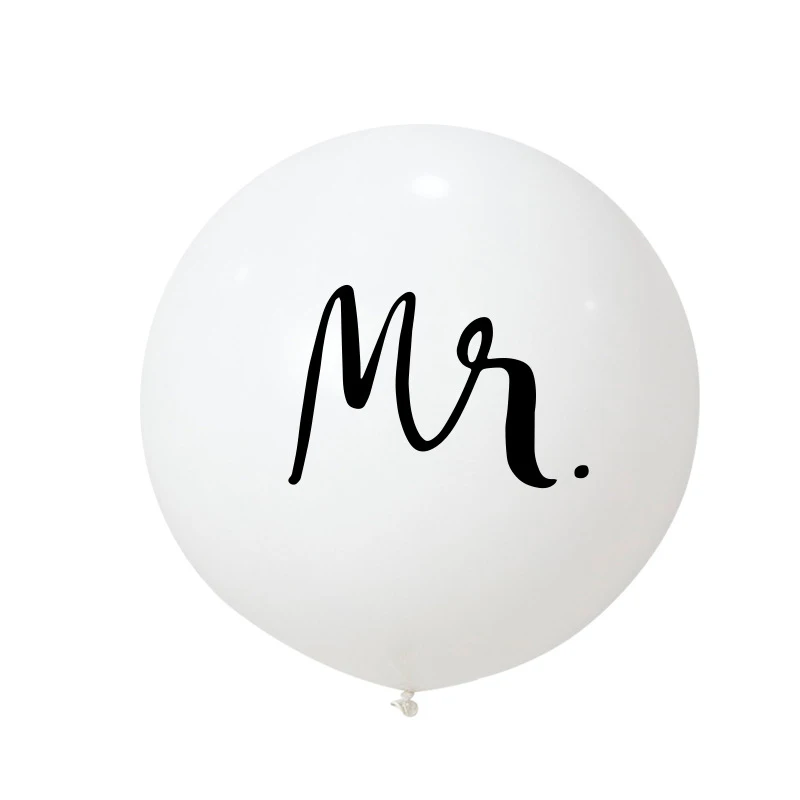 36 дюймов 12 белый воздушный шар латекса MR MRS браке Любовь Сердце с принтом букв