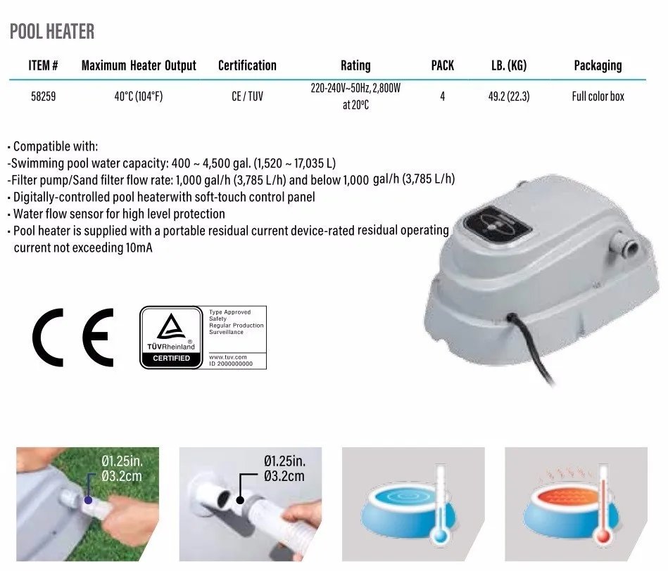 Нагреватель Для Бассейна Электрический Bestway Купить