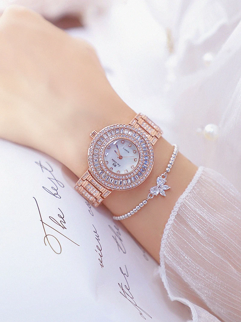 Золотые часы женские известный бренд Алмаз кварцевые женские часы Кристалл Золотой женские наручные часы Feminino Montres Femme