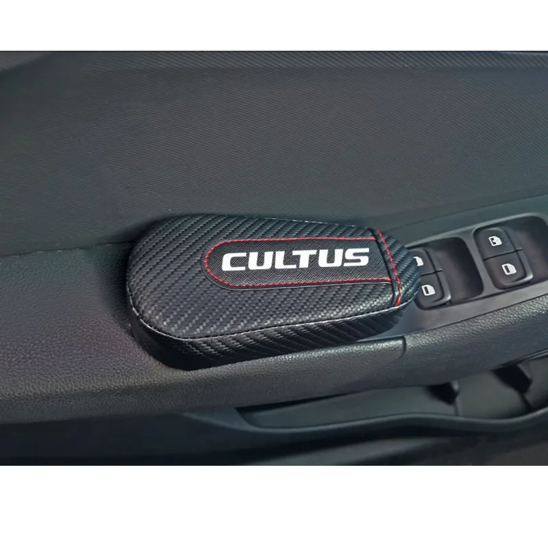 Для Suzuki Cultus 1 шт., карбоновая кожа, авто подушка для ног, наколенник, Автомобильный Дверной рычаг, автомобильные аксессуары, защита для автомобиля