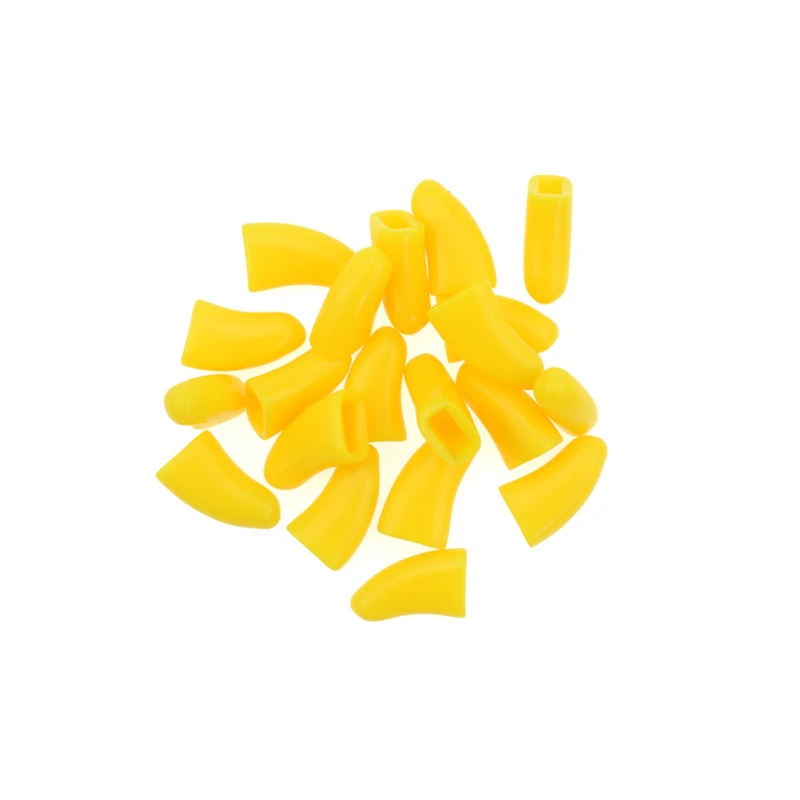 yellow 20 шт собачьи когтеточки для ногтей с защитой от царапин, мягкие силиконовые накладки для ногтей в виде лап, украшения для щенков, лапок, маникюрный дизайн, собачий коготь, товары для кошек - Цвет: yellow