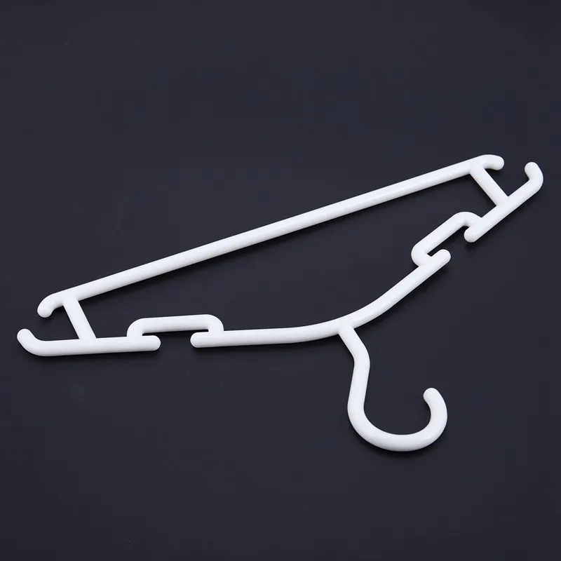 WHITE- Pack of 10 Pieces Hanger Non-slip hangers for children's clothes PP Hangers for Baby or Child 27 x 15 cm