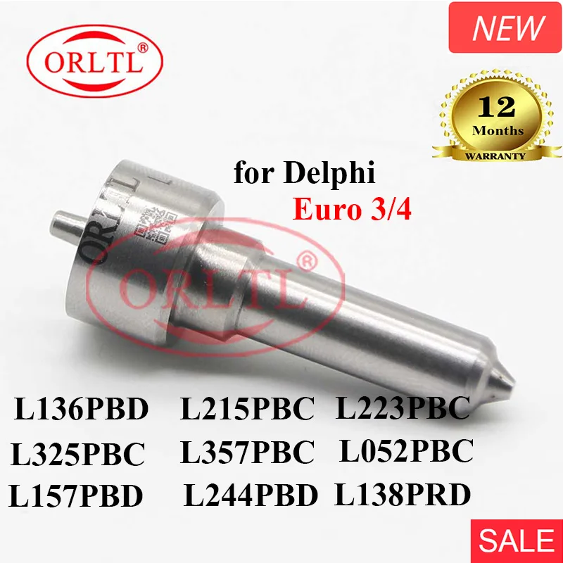 

Форсунка инжектора дизельного топлива L136PBD L215PBC L053PBC L223PBC L244PRD L138PBD L157PBD, черная игла с покрытием для Delphi 3/4