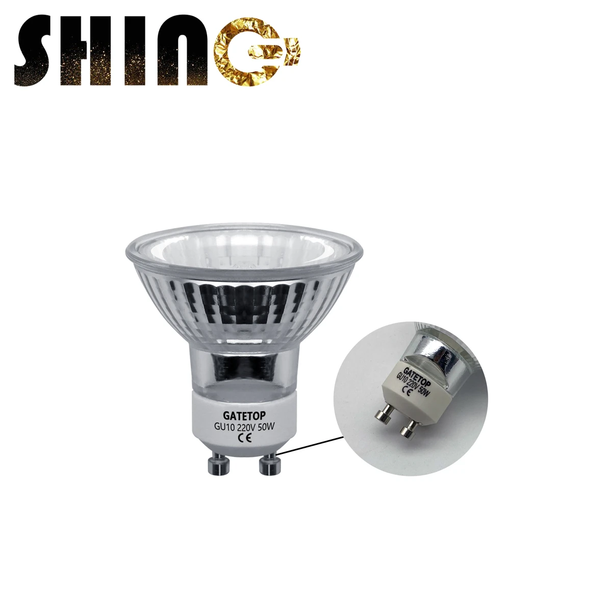 Lámpara halógena de cristal para decoración del 50w, Gu10, 220 240v, Gu5.3|Bombillas halógenas| - AliExpress