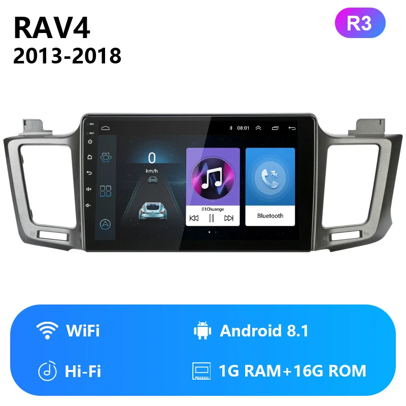 2G+ 32G Android 8,1 4G Автомобильная магнитола для Toyota RAV4 4 XA40 5 XA50 2012- мультимедийный видео плеер навигация gps 2din 2 Din Dvd - Цвет: WiFi HiFi