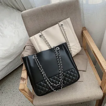 

Brand original design Designer Products 2020 New Leisure Shoulder Bag Fashion Simple Large Capacity Rhombic Chain tote Bag