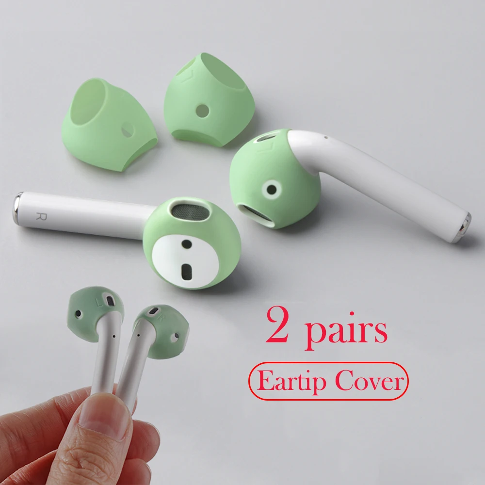 2 пары силиконовых амбушюр для Airpods защитный чехол Супер тонкий Apple Bluetooth беспроводные наушники Air pods Eartips Headph