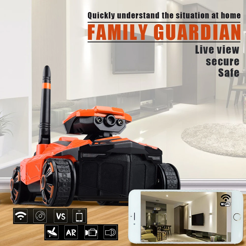 

RC car YD-211 Wifi FPV Tank With HD Camera robot crawler App Remote Control interactive toy for children& hobby Kid