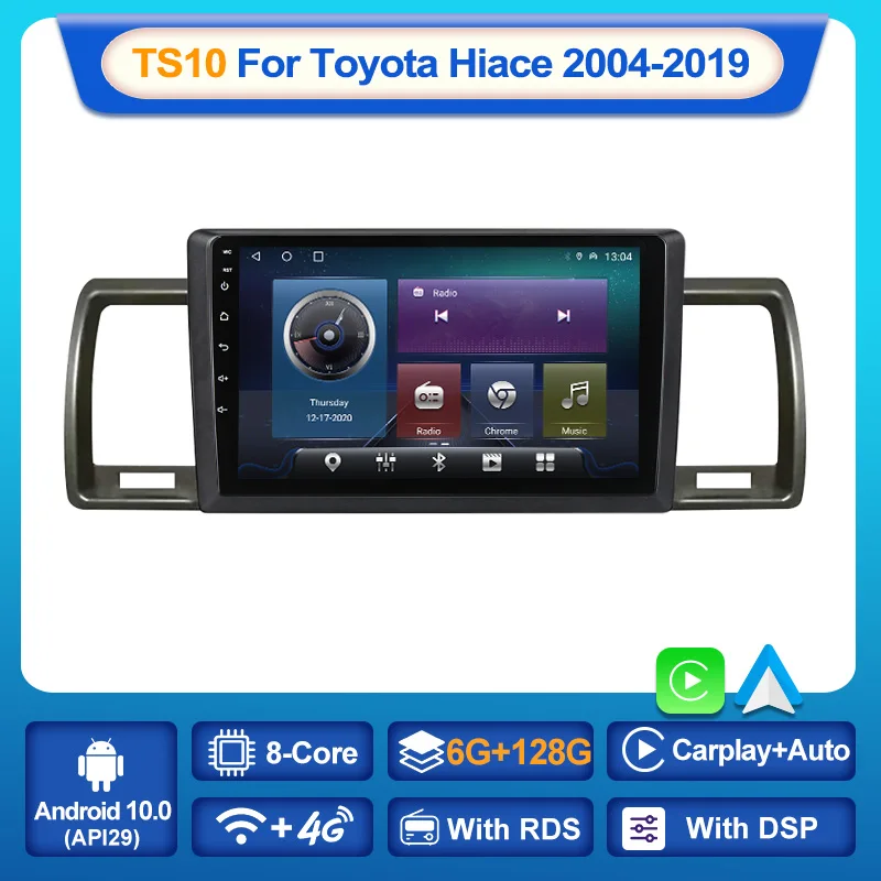 Автомагнитола MEKEDE TS10 на Android 10 0 для Toyota Hiace 2004-2019 стерео GPS-навигация Carplay