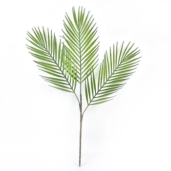 

Green Artificial Palm Leaf Arrangement Accessories Leaf Green For Wedding Home Decoration Scutellaria Tropical Tree Fake Plants