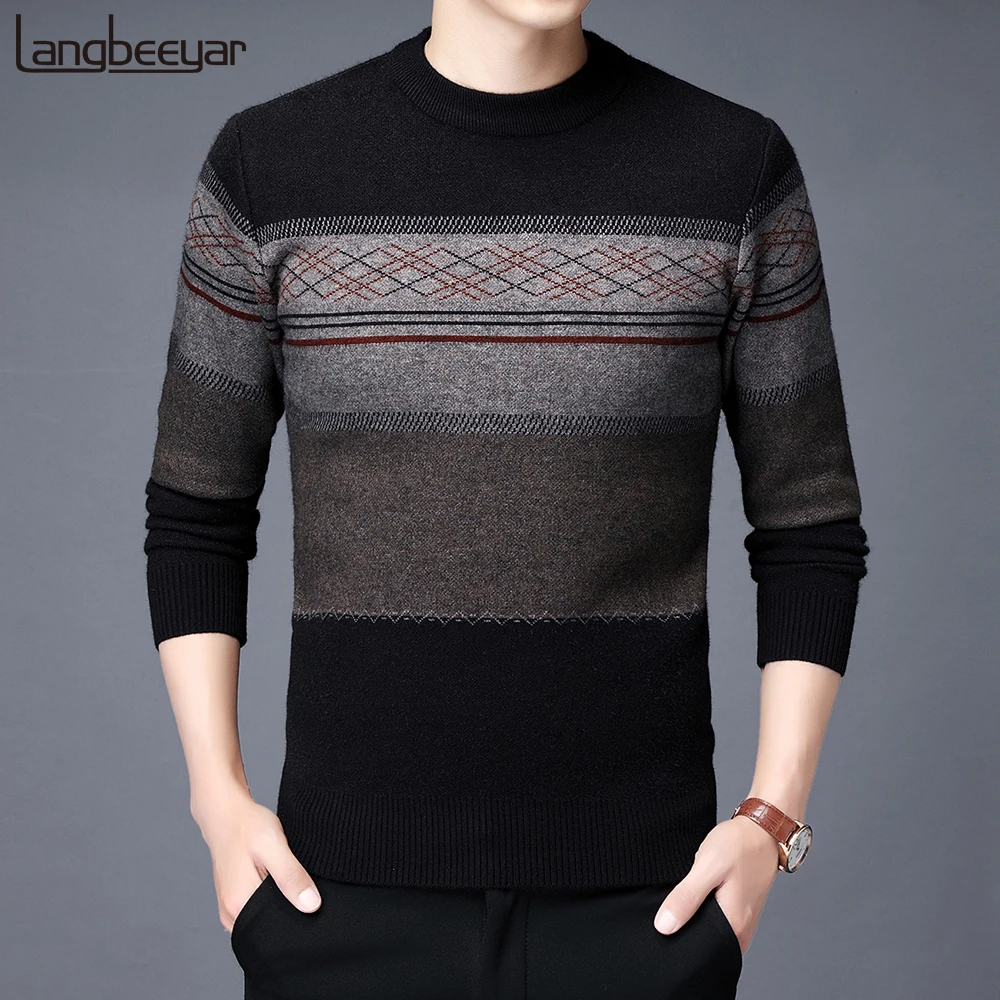 

2020 High Quality New Fashion Brand Oversize Sweater Men Korean Knit Autum Winter Crew Neck Casual Pullover Jumper Clothes Men