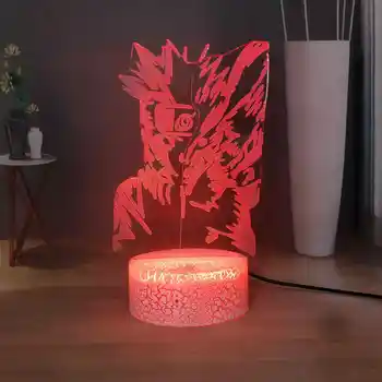 

Uzumaki Naruto Cut in two 3D Illusion Night Light Good and Evil 7colorful Arcylic Night Light Home Decor LED Atmosphere Light