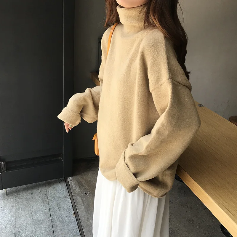 #^Special Price Hot Sale Women Pullover and Sweater fashion brand Knitted Jumpers Autumn Winter Warm Female Clothes high collar wild sweater #^Special Price Hot Sale Women Pullover and Sweater fashion brand Knitted Jumpers Autumn Winter Warm Female Clothes high collar wild sweater