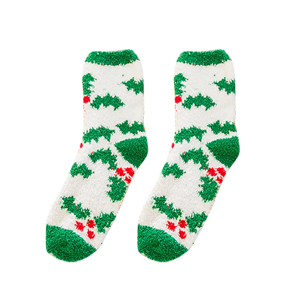 Высококачественные женские носки в рождественском стиле; зимние хлопковые теплые носки для девочек; Рождественский подарок; ;# P30