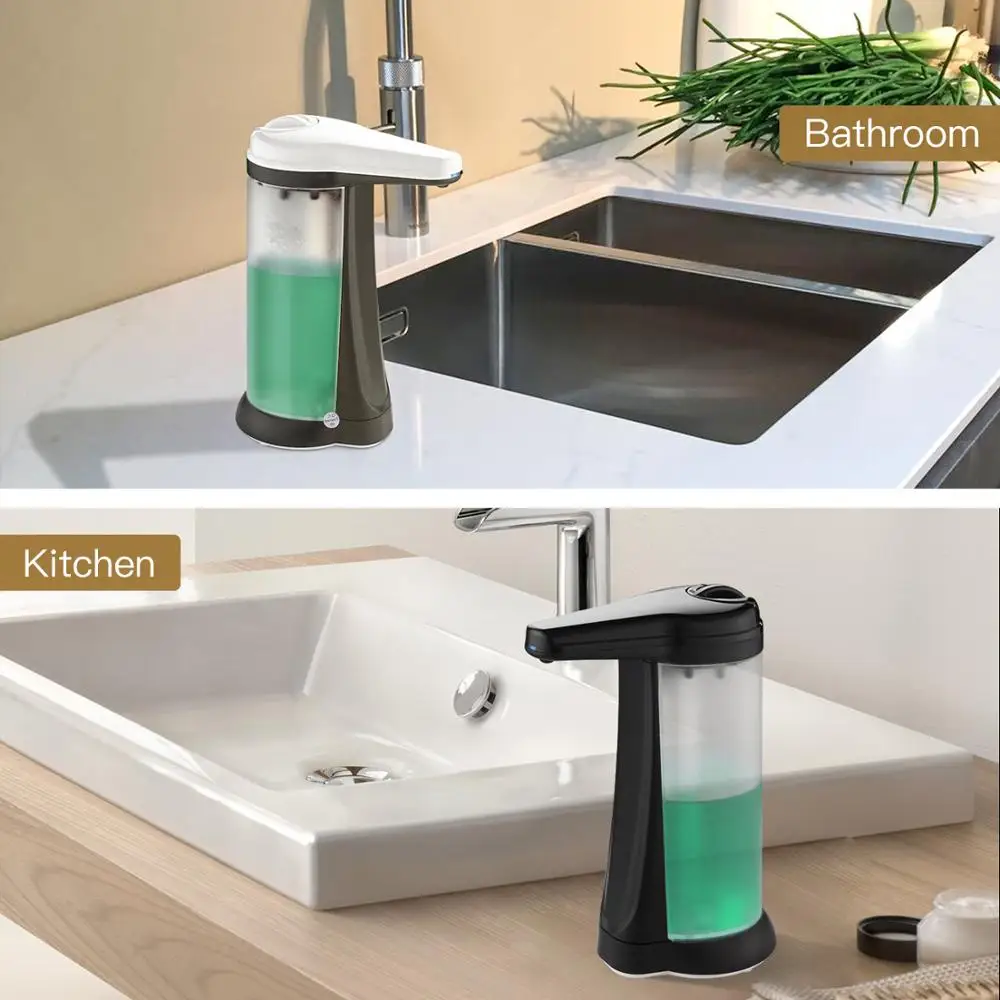 SVAVO Автоматический Дозатор для кухонного мыла 450 мл с регулируемым датчиком для мытья рук, автоматический дозатор для ванной комнаты