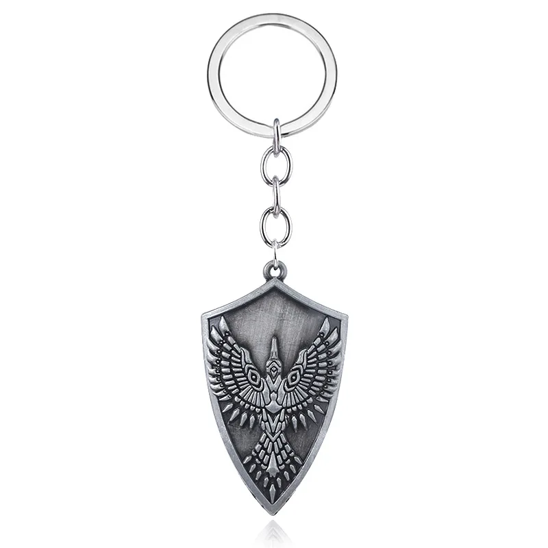 Dark Souls Defense брелок со щитом Орел черный железный Greatshield меч металлический брелок для мужчин автомобиля женщин сумка ювелирные аксессуары - Цвет: k638-2