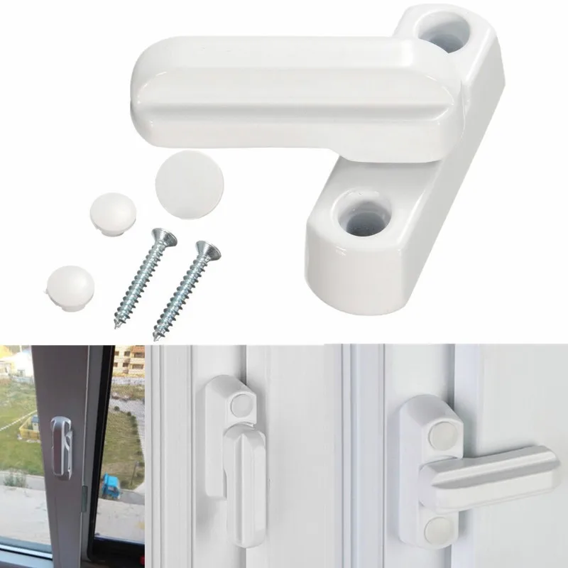 

New Zinc Alloy UPVC Aluminum Windows Lock Door Windows Sash Jammers Extra Security Swing Lock Anti Theft Window Door Latches