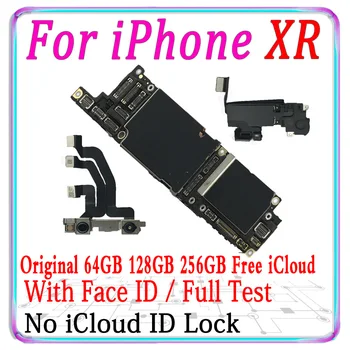 

mainboard For iPhone XR Original Unlock Motherboard With Face ID,Free iCloud For iPhone X R Logic Board With Chips official iOS