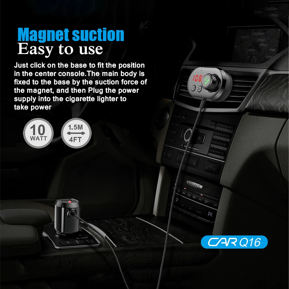 5V2. 4A может быть загружен с твердым ароматом ядро автомобиля MP3 Bluetooth плеер FM запуск распределения автомобильный Магнитный кронштейн