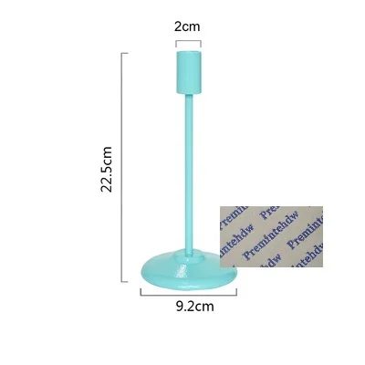 Северная Европа палочка свеча один стенд держатель свадебный обеденный стол декоративный подсвечник Серебристая черная бронза белый синий - Цвет: Tall Blue