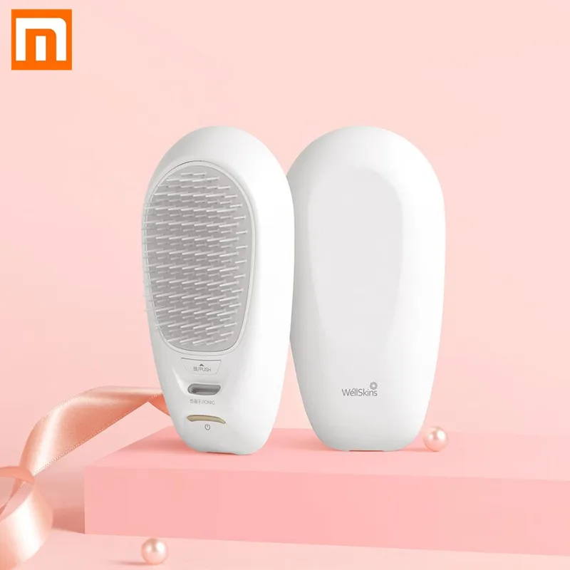 Xiaomi Wellskins Антистатическая щетка для волос Массажная расческа салонный инструмент для укладки волос Портативный USB перезаряжаемая головка спа расческа