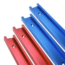 Rail de goulotte en alliage d'aluminium pour le travail du bois, 30 types, fente en T, 300 800MM, outils de bricolage